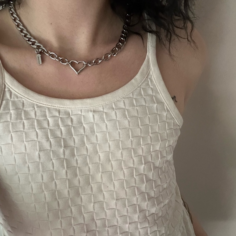 Thick stainless steel choker & bracelet set